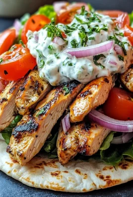 Greek Chicken Gyros with Lemon-Herb Marinade and Tzatziki