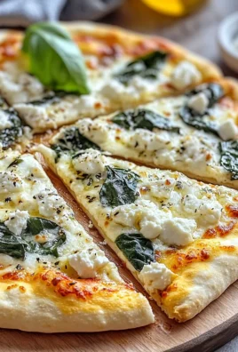 Greek Roasted Garlic Spinach White Pizza