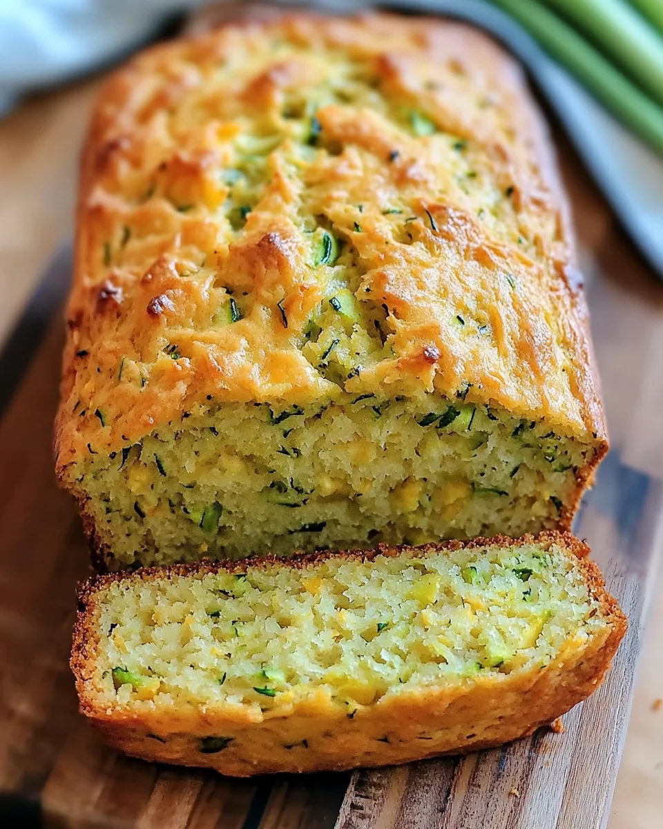 Green Onion Zucchini Cheddar Quick Bread