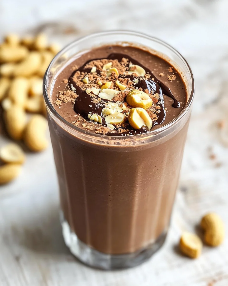 Healthy Chocolate Peanut Butter Smoothie
