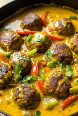 Jerk Meatballs In Coconut Curry Sauce