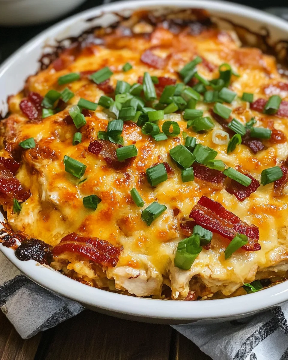 Keto BBQ Chicken Casserole