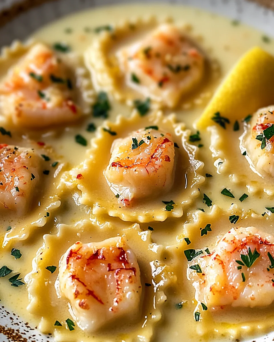 Lobster Ravioli in Lemon Butter Sauce