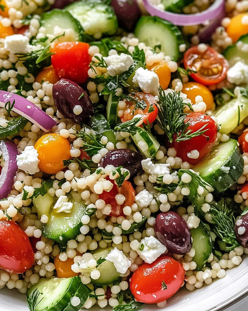 Mediterranean Israeli Couscous Salad