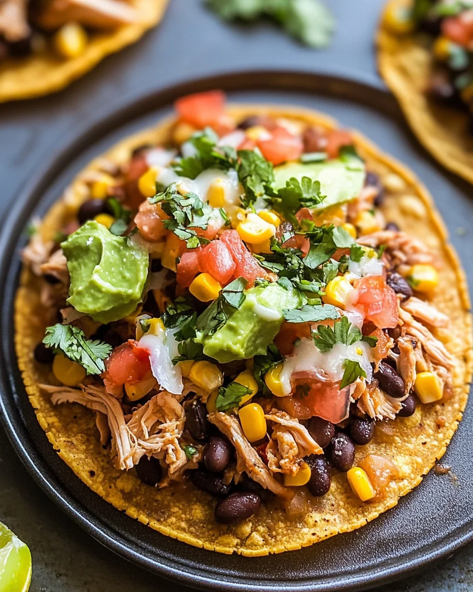 Mexican Rotisserie Chicken Tostadas