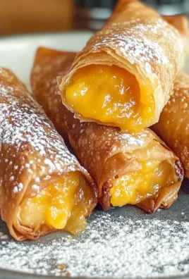 Peach Cobbler Egg Rolls