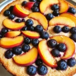 Peach and Blueberry Greek Yogurt Cake