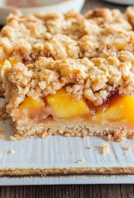 Peaches and Cream Crumble Bars