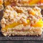 Peaches and Cream Crumble Bars