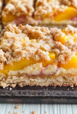 Peaches and Cream Crumble Bars
