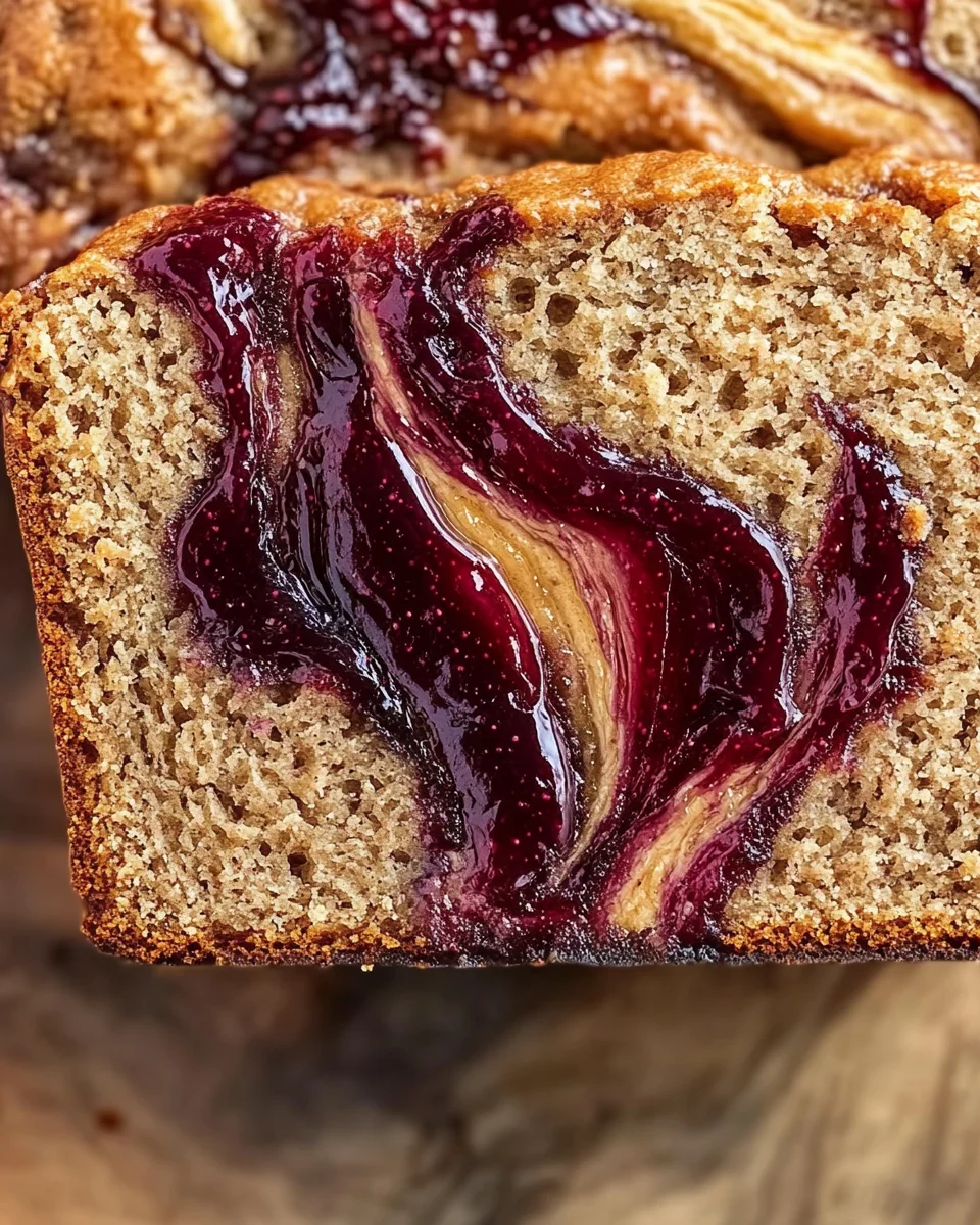 Peanut Butter & Jelly Banana Bread Recipe