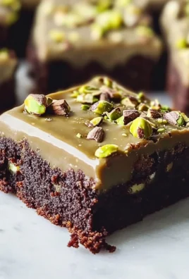 Pistachio Brownies with Pistachio Ganache