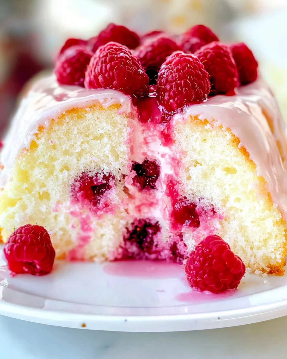 Raspberry Angel Food Cake