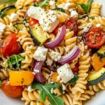 Roasted Veggie Pasta with Feta