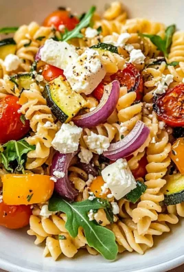 Roasted Veggie Pasta with Feta