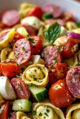 Salami-Mozzarella Tortellini Pasta Salad