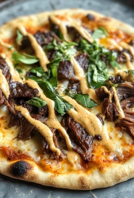 Short Rib Pizza with Smoked Gouda Cream Sauce