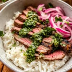 Skirt Steak Rice Bowls with Chimichurri Sauce