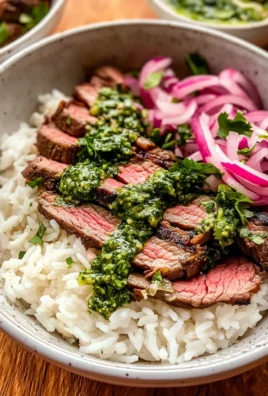 Skirt Steak Rice Bowls with Chimichurri Sauce
