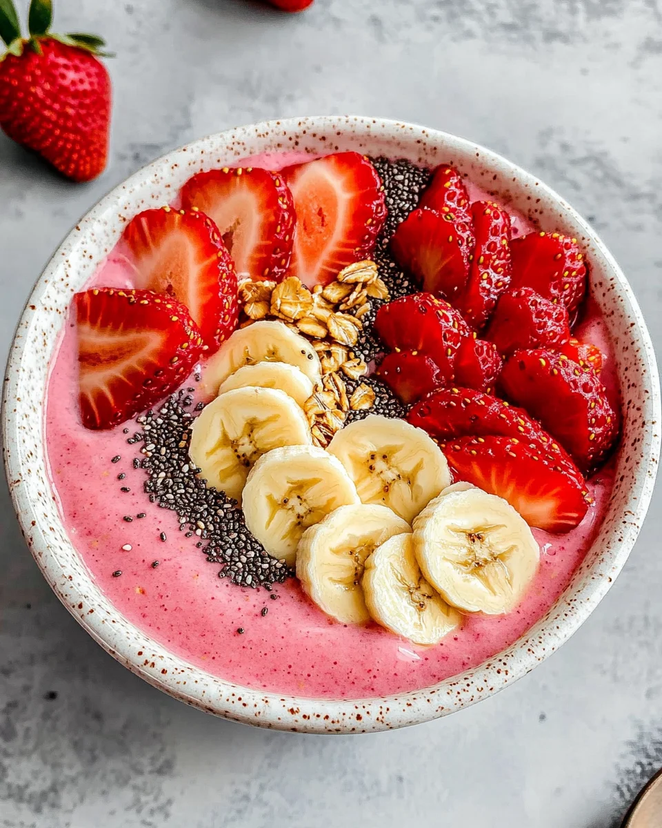 Strawberry Banana Smoothie Bowl