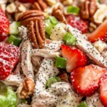 Strawberry Pecan Poppy Seed Chicken Salad