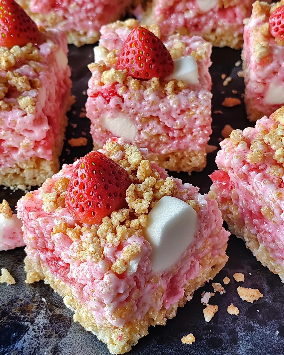 Strawberry Shortcake Rice Krispie Treats