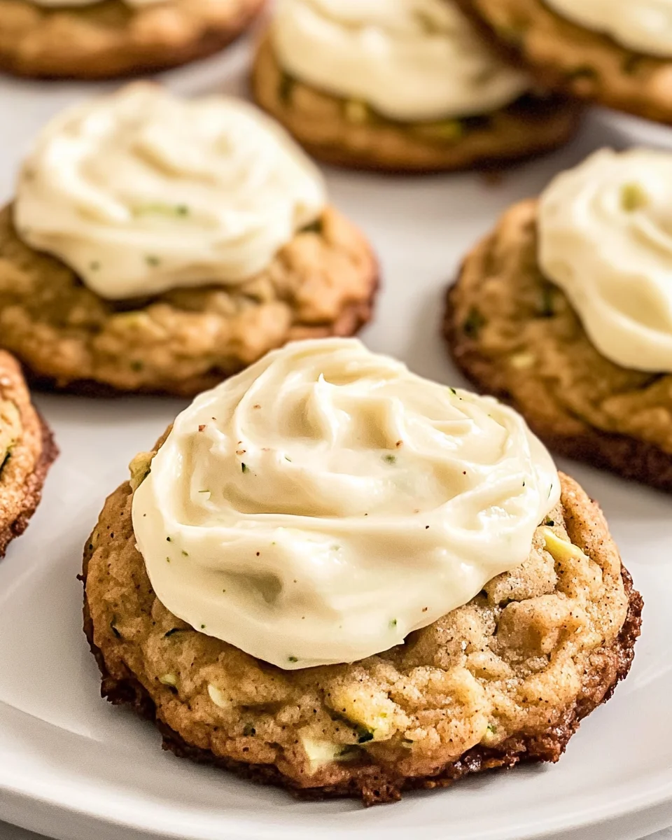 Zucchini Cookies with Cream Cheese Frosting