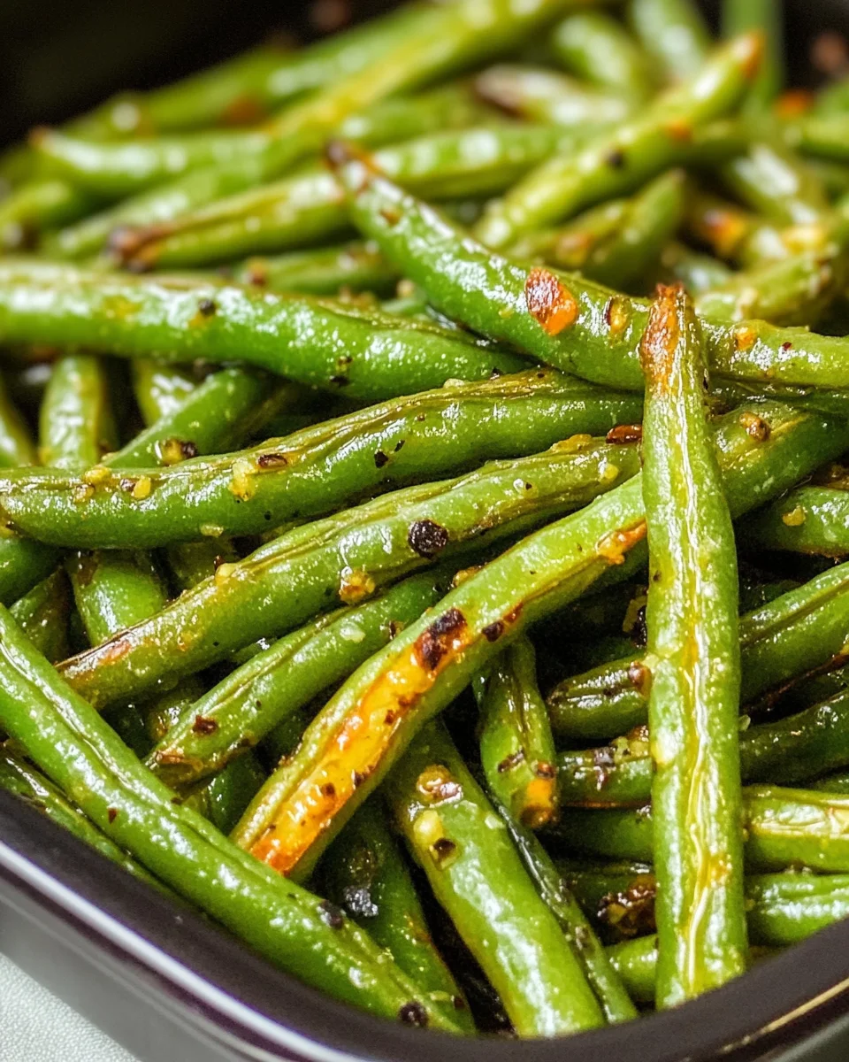 Air Fryer Roasted Green Beans