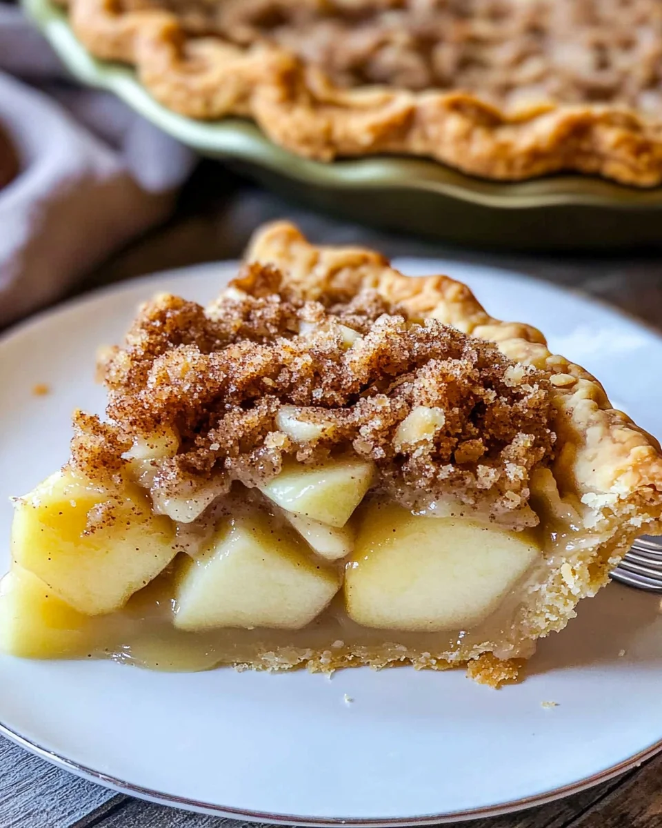 Apple Custard Pie with Cinnamon Streusel