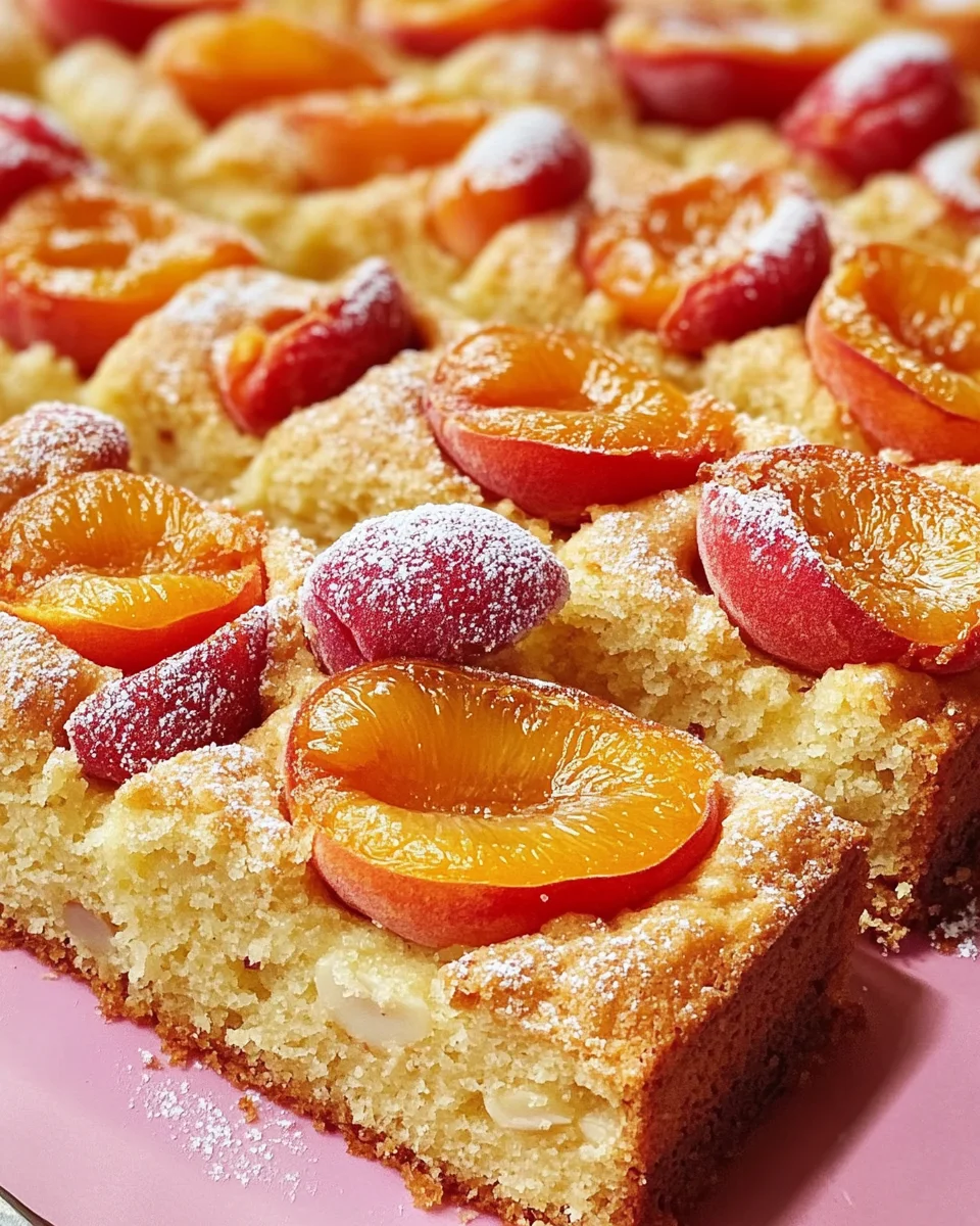 Apricot and almond traybake