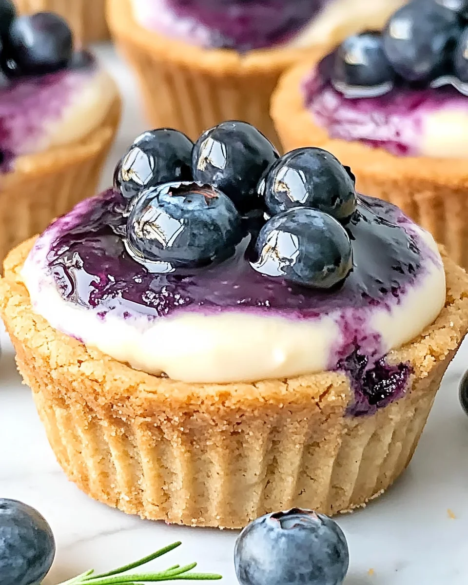 Blueberry Cheesecake Cookie Cups