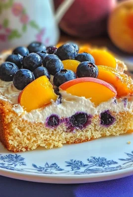 Blueberry Peach Sour Cream Cake