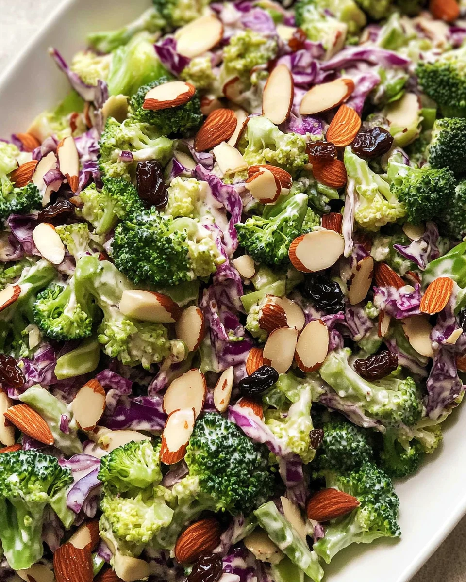 Broccoli Salad with Creamy Almond Dressing