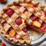 Brown Butter Strawberry Peach Pie