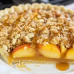 Caramel Crumble Peach Pie