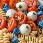 Chilled 4th of July Pasta Salad