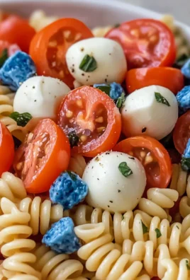 Chilled 4th of July Pasta Salad