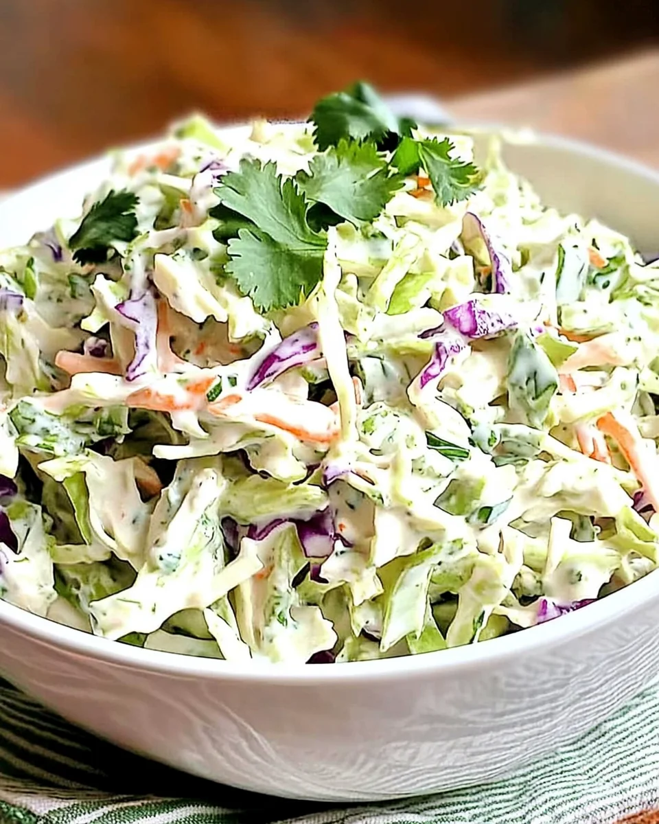 Creamy Cilantro Lime Coleslaw