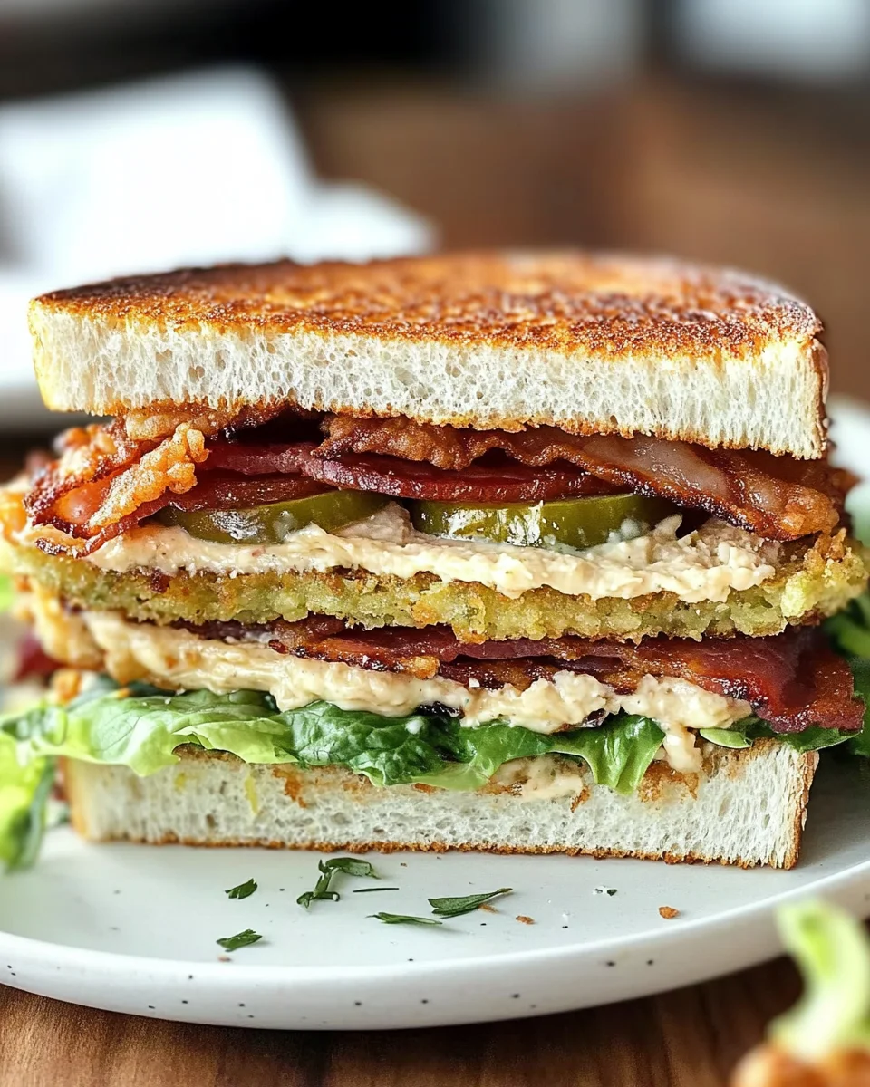 Crunchy Fried Green Tomato BLT Sandwich
