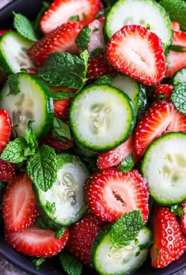 Cucumber Strawberry Salad (Just 6 Ingredients)