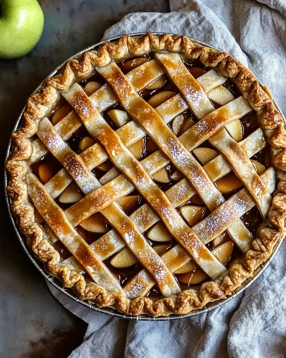 Easy Salted Caramel Apple Pie (with Lattice Tutorial)