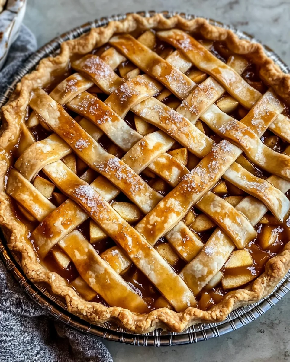 Easy Salted Caramel Apple Pie (with Lattice Tutorial)