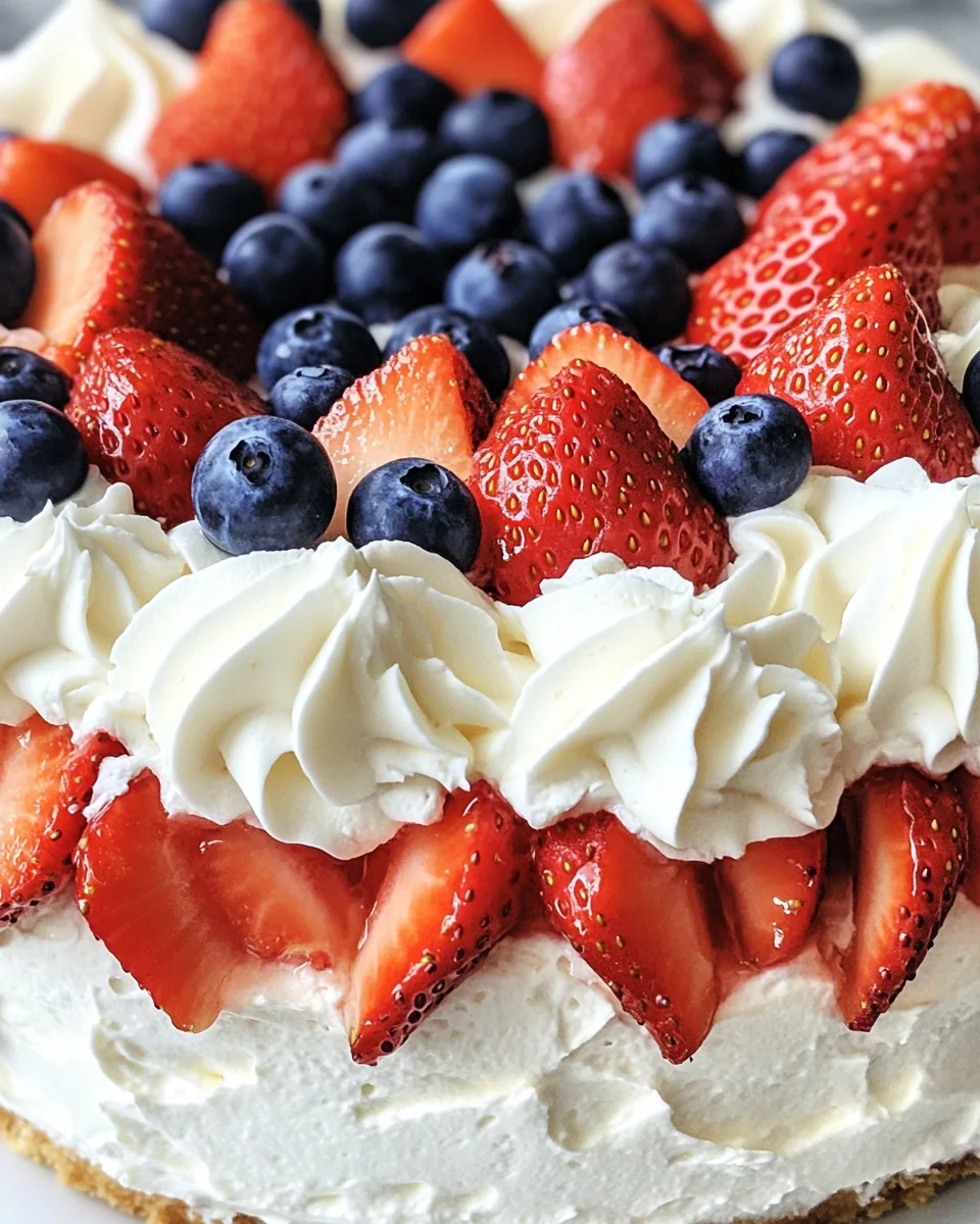 Easy Strawberry Jello Flag Cake