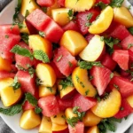 Easy Summer Peach Watermelon Salad