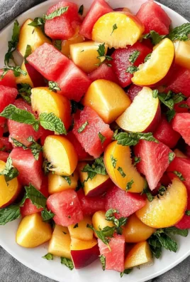 Easy Summer Peach Watermelon Salad