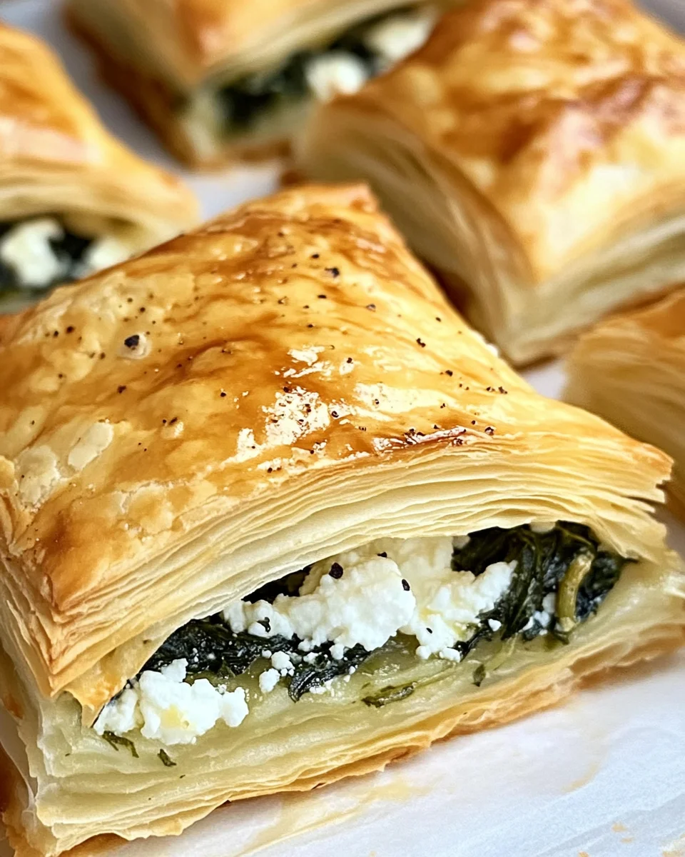 Flaky Spinach Feta Puff Pastry
