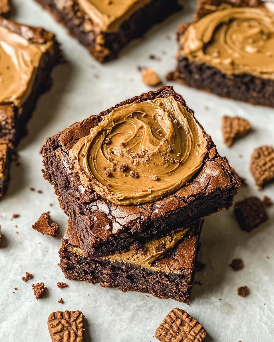 Fudgy Biscoff Brownies