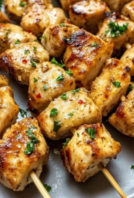 Garlic Parmesan Chicken Skewers