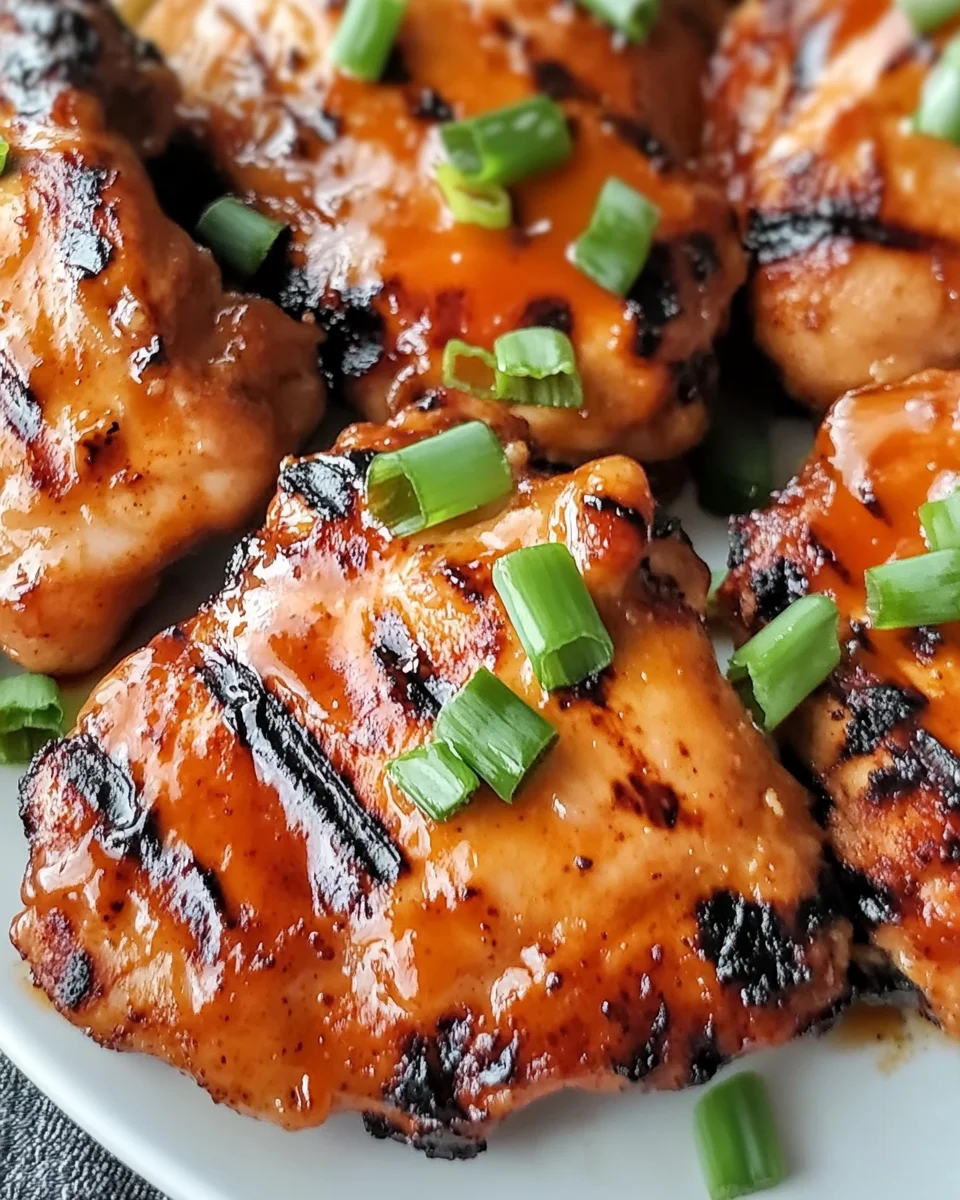 Grilled Honey Buffalo Chicken Thighs