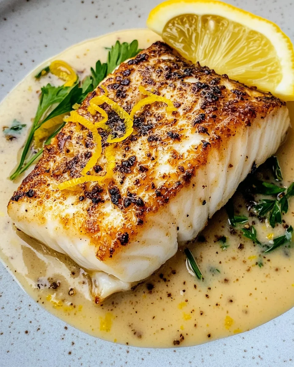 Halibut with Zesty Lemon Beurre Blanc